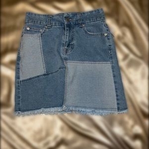 No Boundaries Multicolored High Rise Denim Skirt